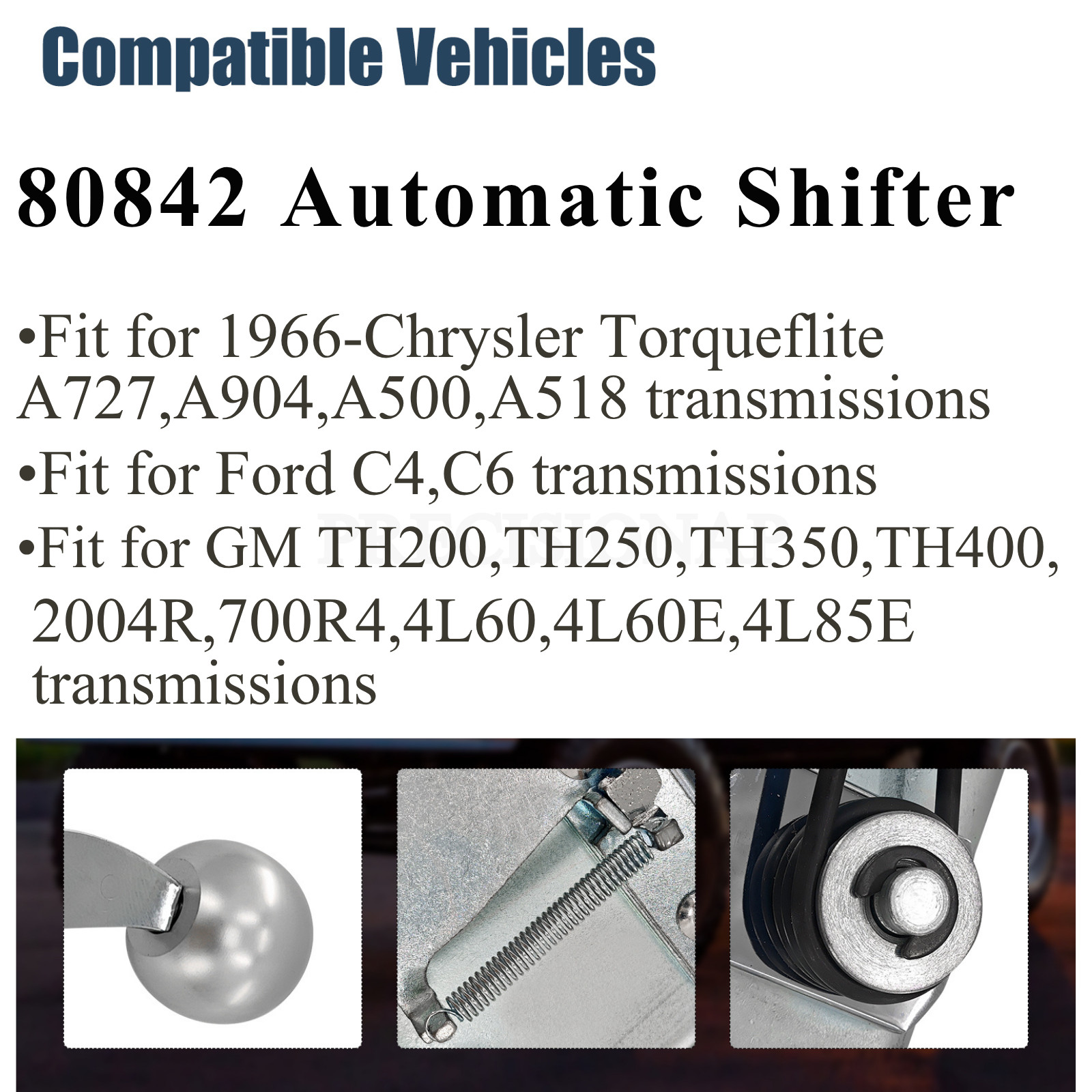 NEW For B&M 80842 Pro Ratchet Automatic Shifter for 3 and 4 Speed Transmission