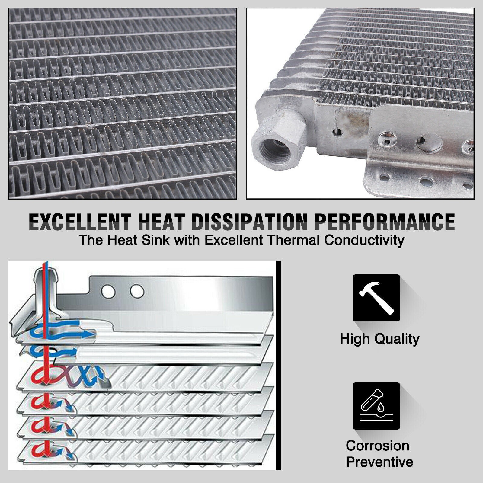 40,000 GVW Transmission Oil Cooler Low Pressure Drop 47391 LPD47391 Max 40K US