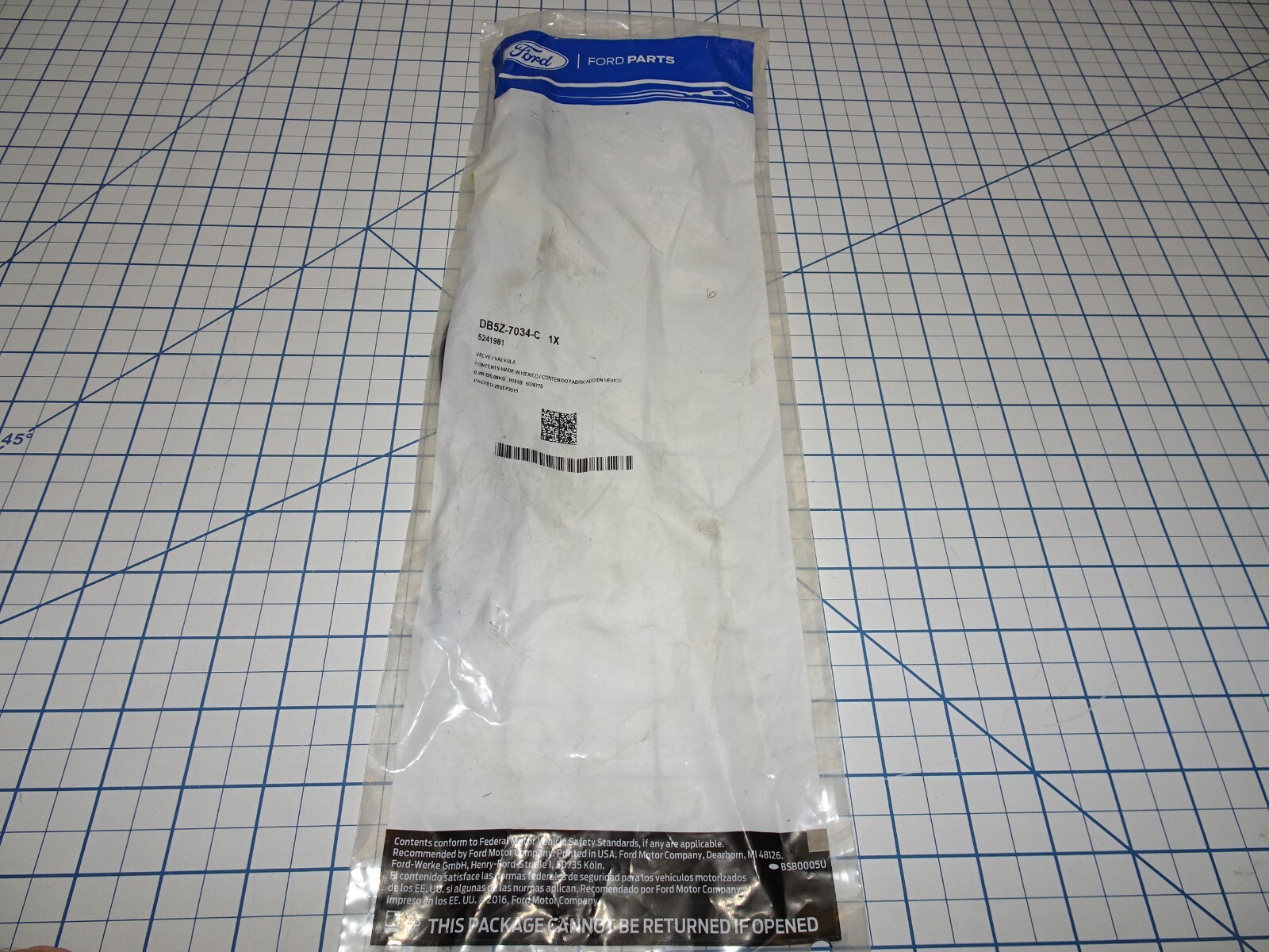 Ford DB5Z-7034-C Vent Valve Tube Pipe Assy Transmission Factory Sealed OEM NOS