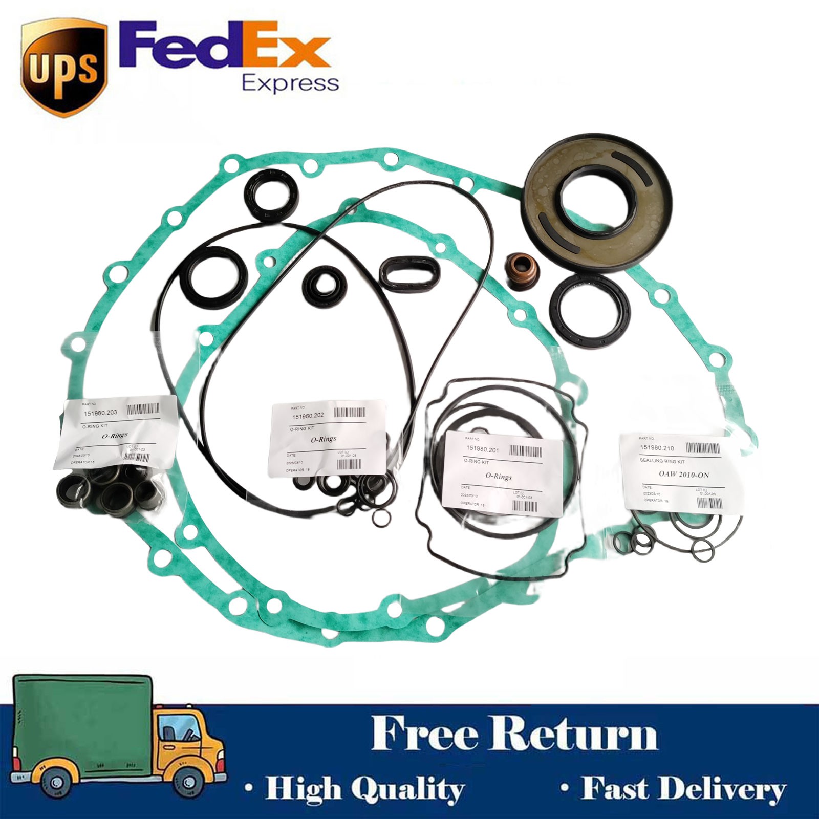 0AW Auto Transmission Rebuild Kit O-Ring Seal Gasket Set for Audi A6 A7 A4 A5 S5