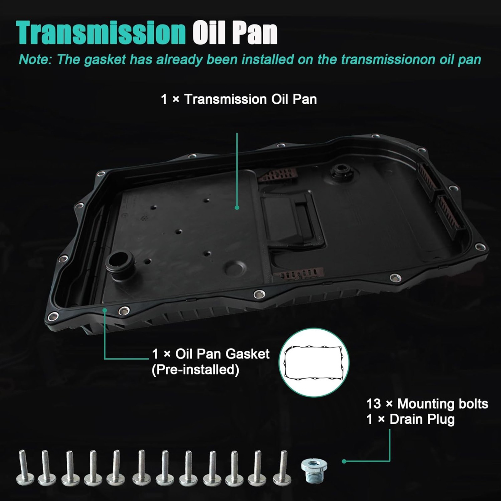 68225344AA Transmission Oil Pan Fits 13-21 Ram 1500 Dodge Charger Jeep 8HP70