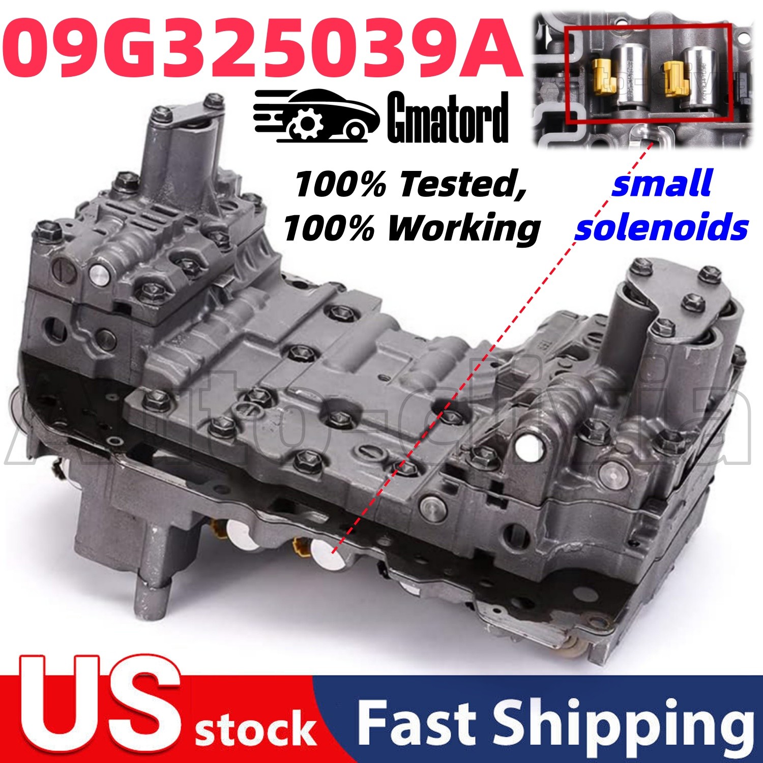 09G325039A Valve Body w/ Small Solenoids For VW Jetta Beetle Mini Cooper Audi TT