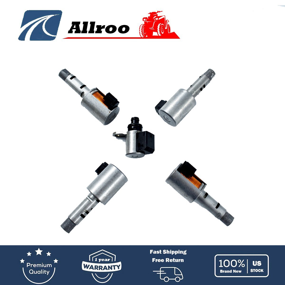 Fit For 2013-2015 Chevrolet Spark LS LT 5pcs Transmission Solenoid valve JF015E