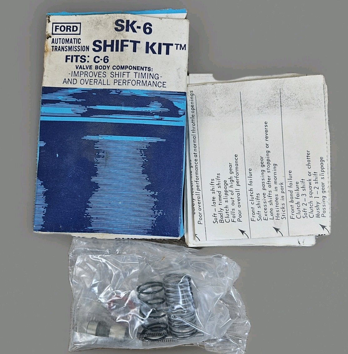 Vtg NOS Ford C-6 Transco SK-6 Shift Kit Automatic Transmission Valve Body Parts