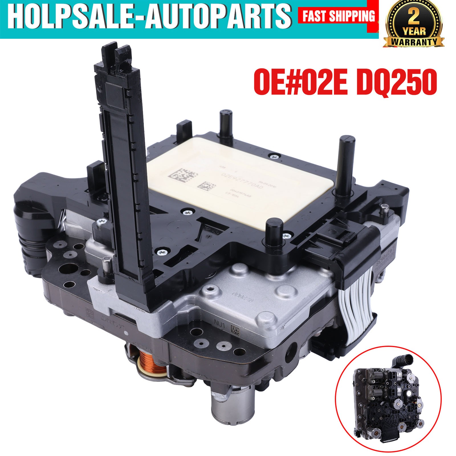 For AUDI VW 02E DQ250 Mechatronic Valve Body Control Unit DSG 6Speed 02E927770AD