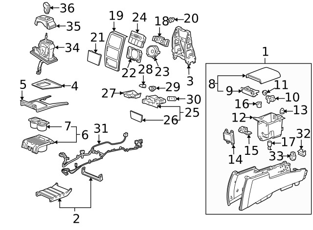 Genuine GM Automatic Transmission Shift Lever Assembly 19179517