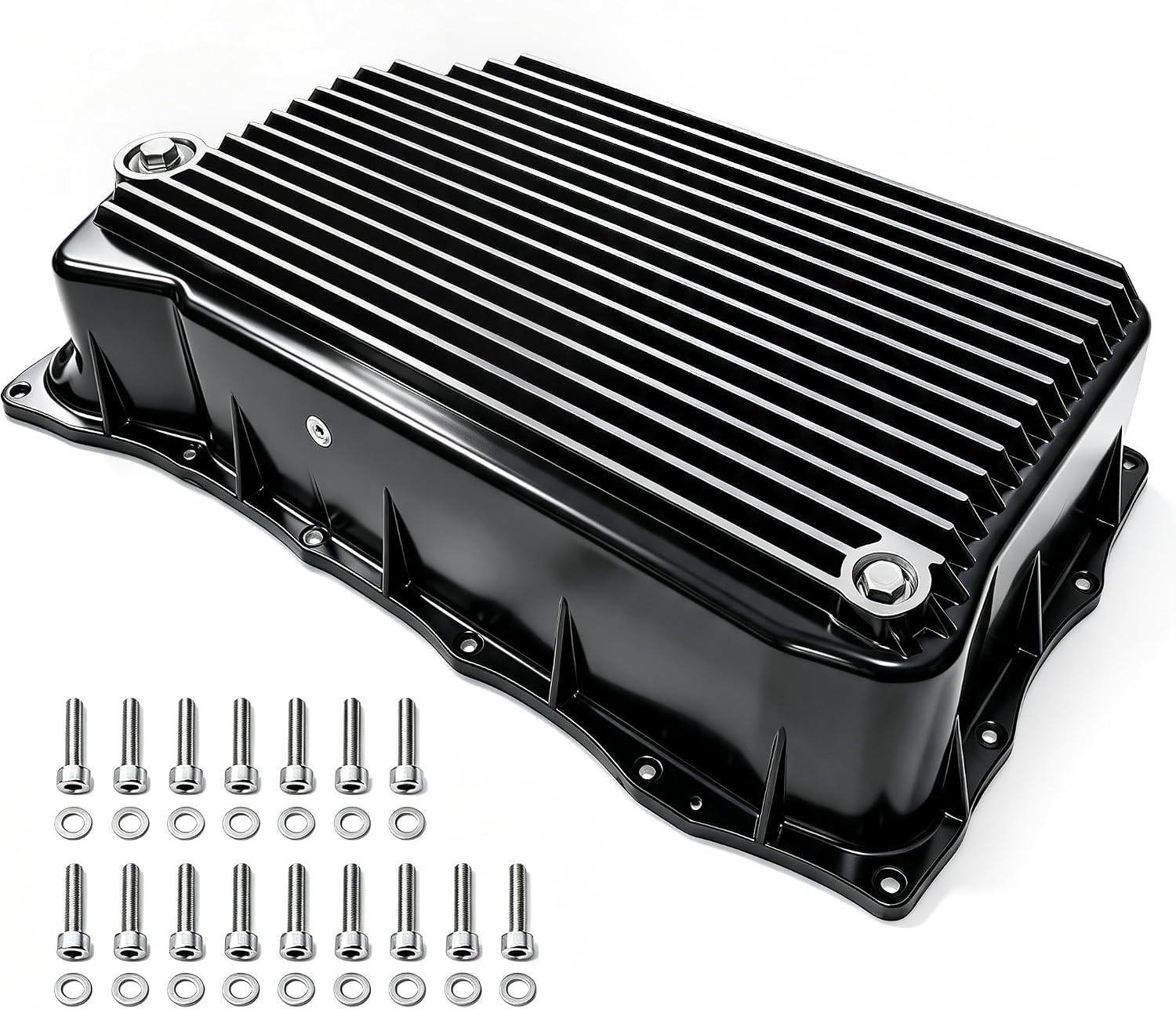 Deep Cast Aluminum Transmission Oil Pan For 20-26 Chevy Silverado GMC Sierra