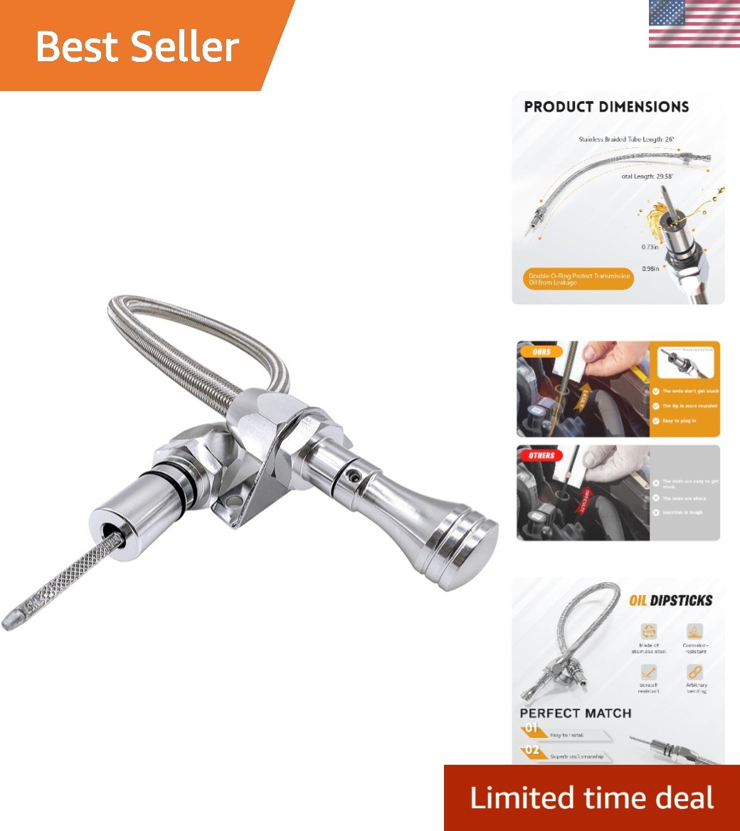 Modern Firewall Mounted Flexible Dipstick for GM/Chevy – Accurate Fluid Readings