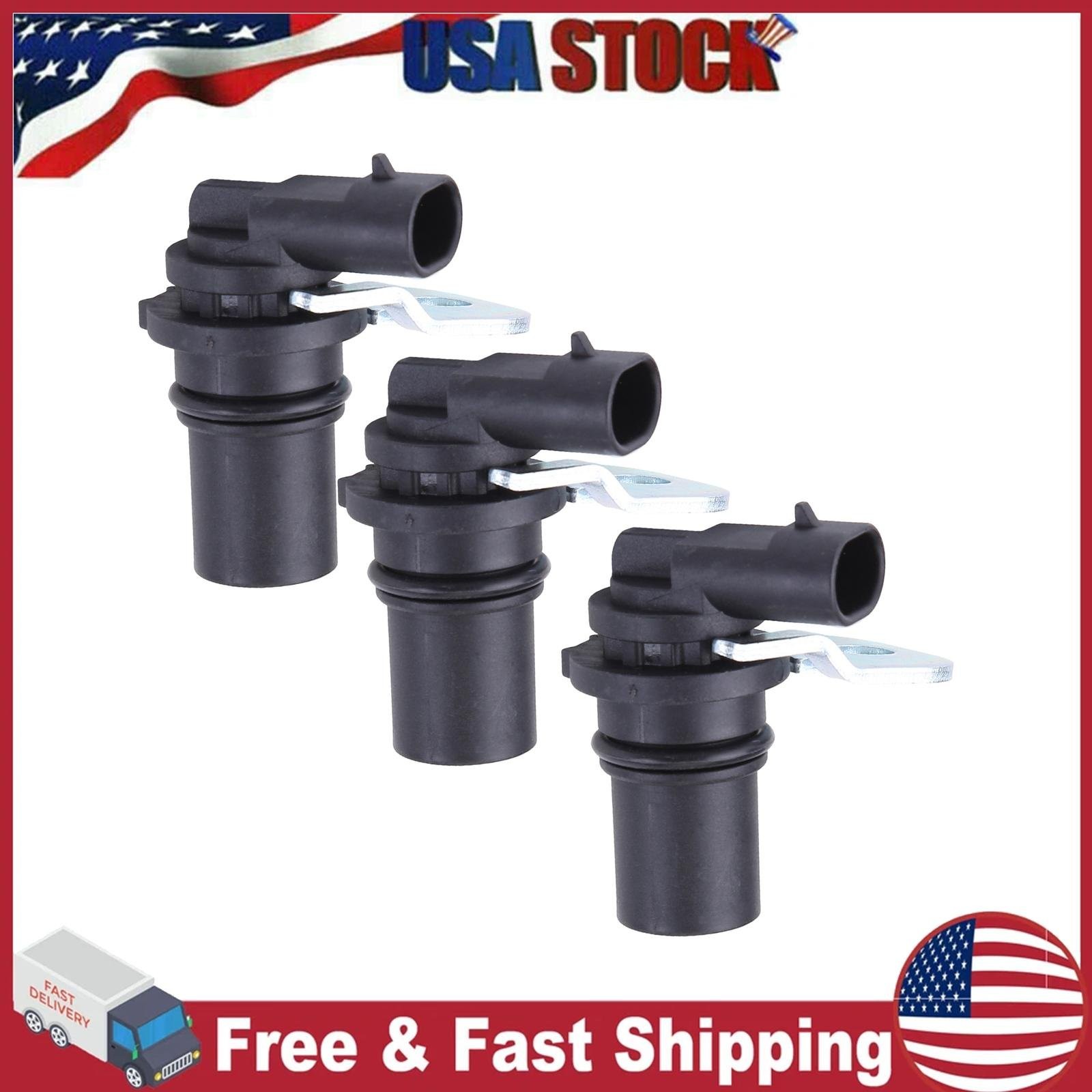 D121438 New 3Pcs Black ABS Wheel Speed Sensors Full Set For GMC Duramax 2000-On