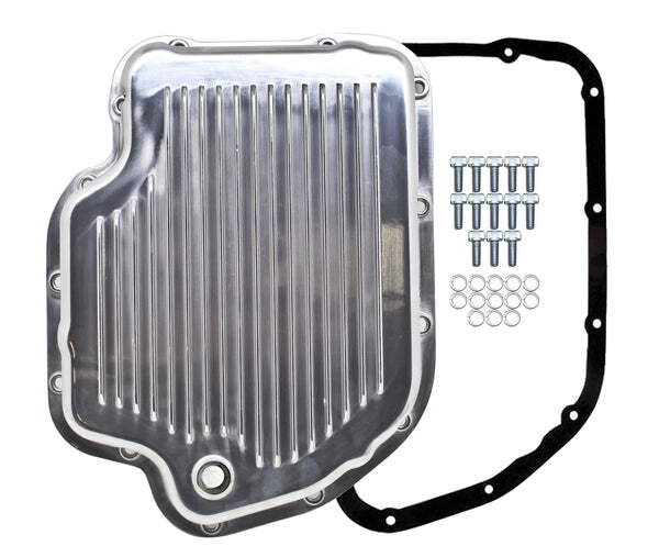 Fits Chevy GM Turbo 400 TH400 Aluminum Transmission Pan Kit Deep Finned Polished