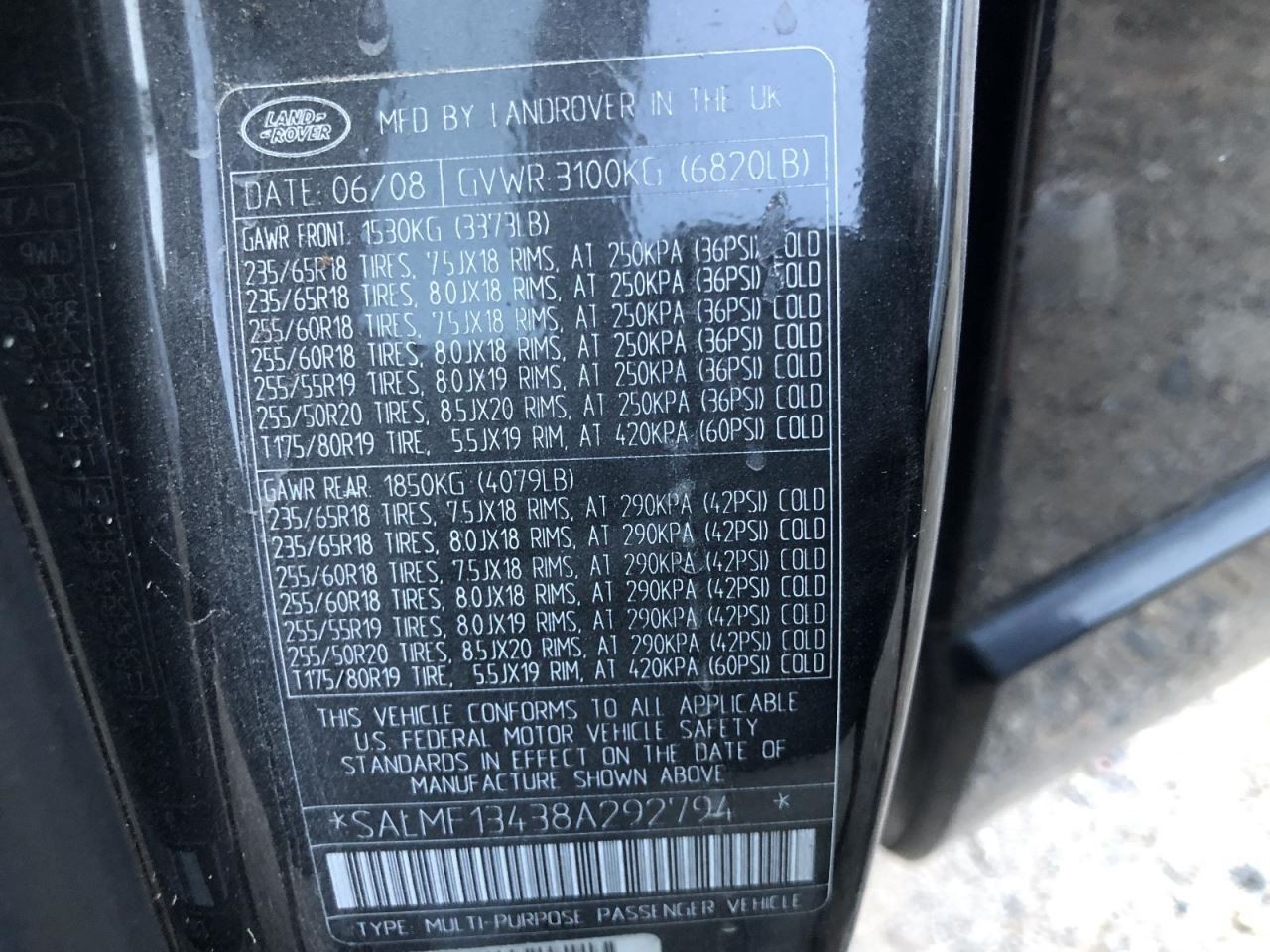 Automatic Transmission 2006-2009 Range Rover 217k fits 4.2L Supercharged 963269