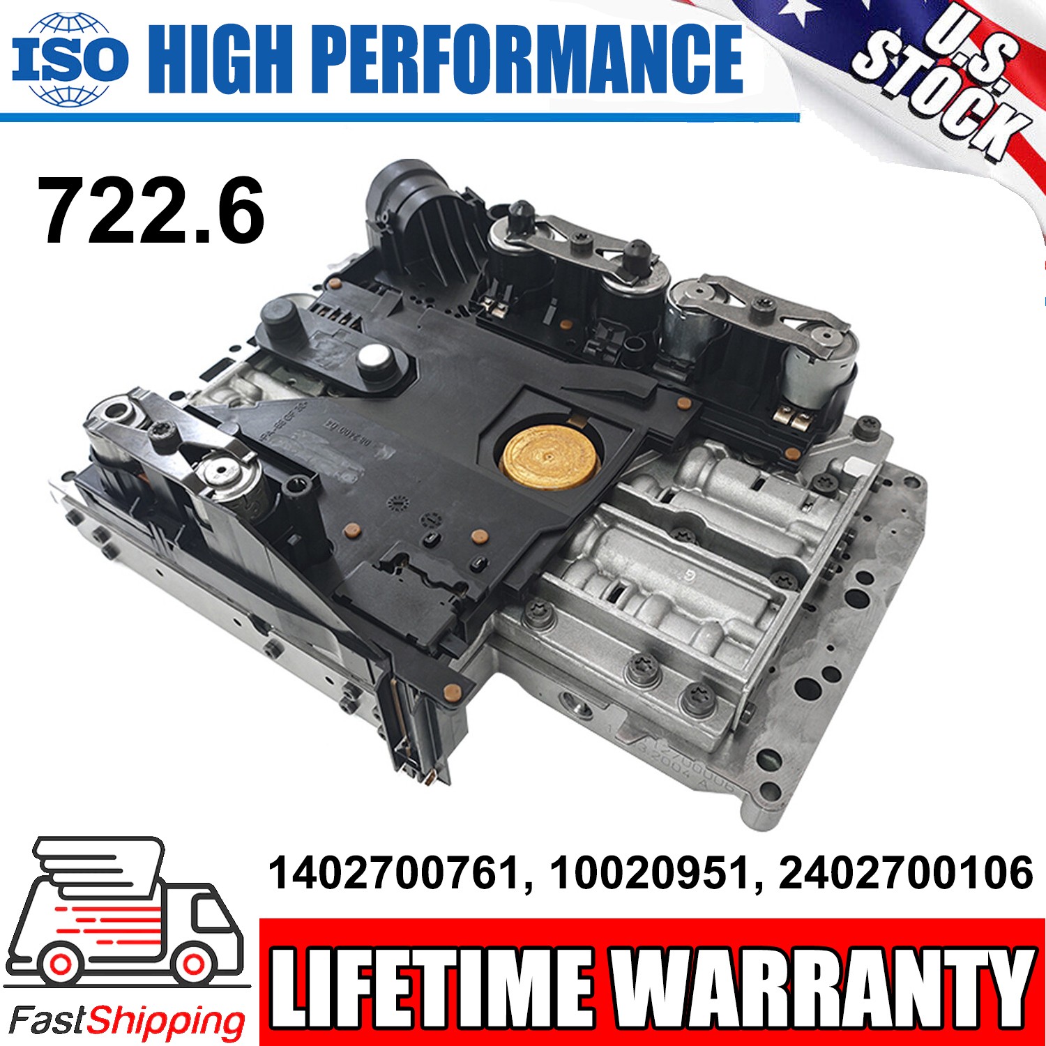 722.6 Trans Valve Body Solenoid w/ Conductor Plate For Mercedes-Benz A2402700106