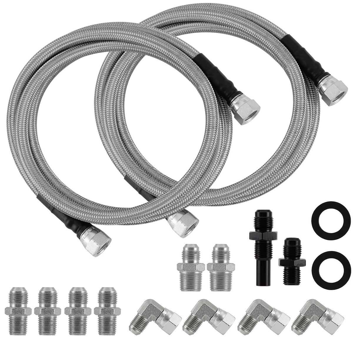 6AN 70″ Transmission Fluid Oil Cooler Hose Line kit for GM 4L60E 4L80E Ford CS5