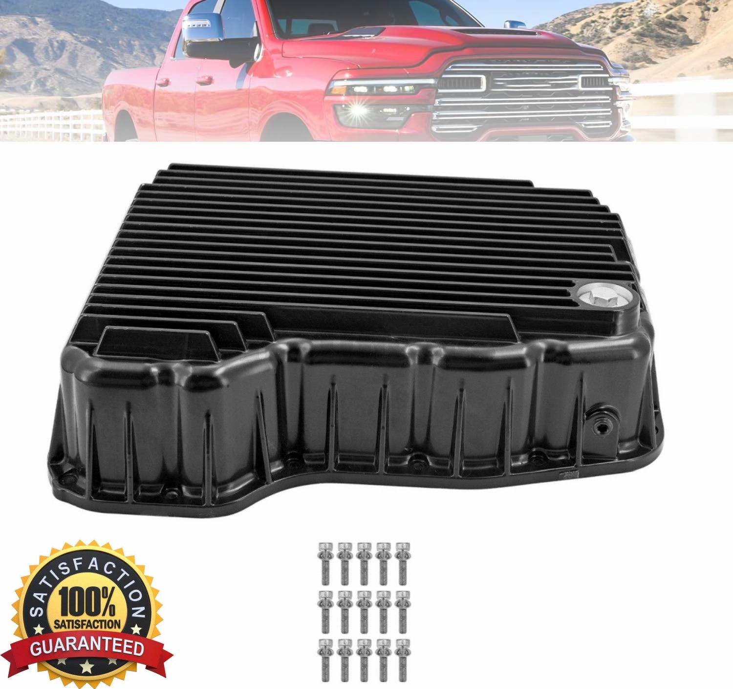Transmission Oil Pan 68RFE For 2007-2021 Dodge Ram 2500 3500 6.7L Cummins Diesel