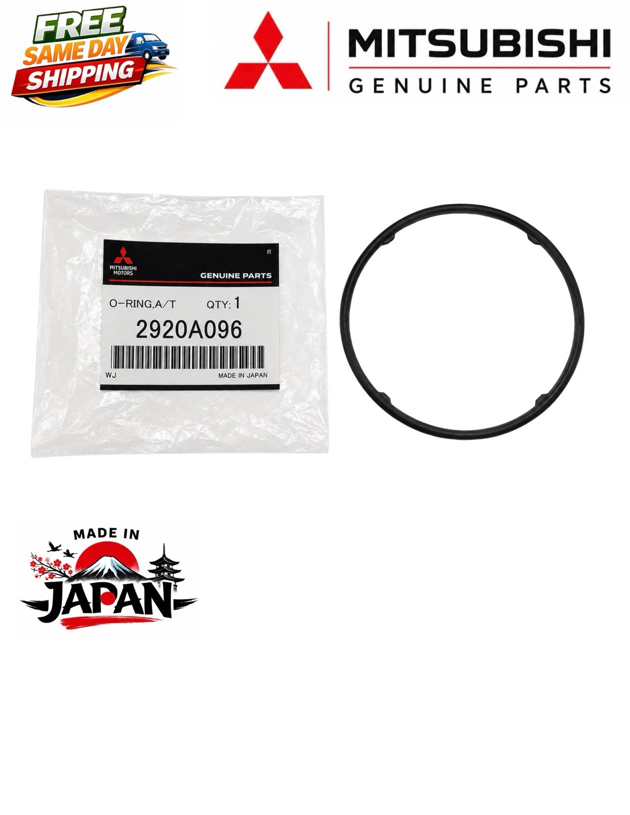 Genuine CVT Transmission Oil Cooler Filter O-Ring Mitsubishi 2920A096