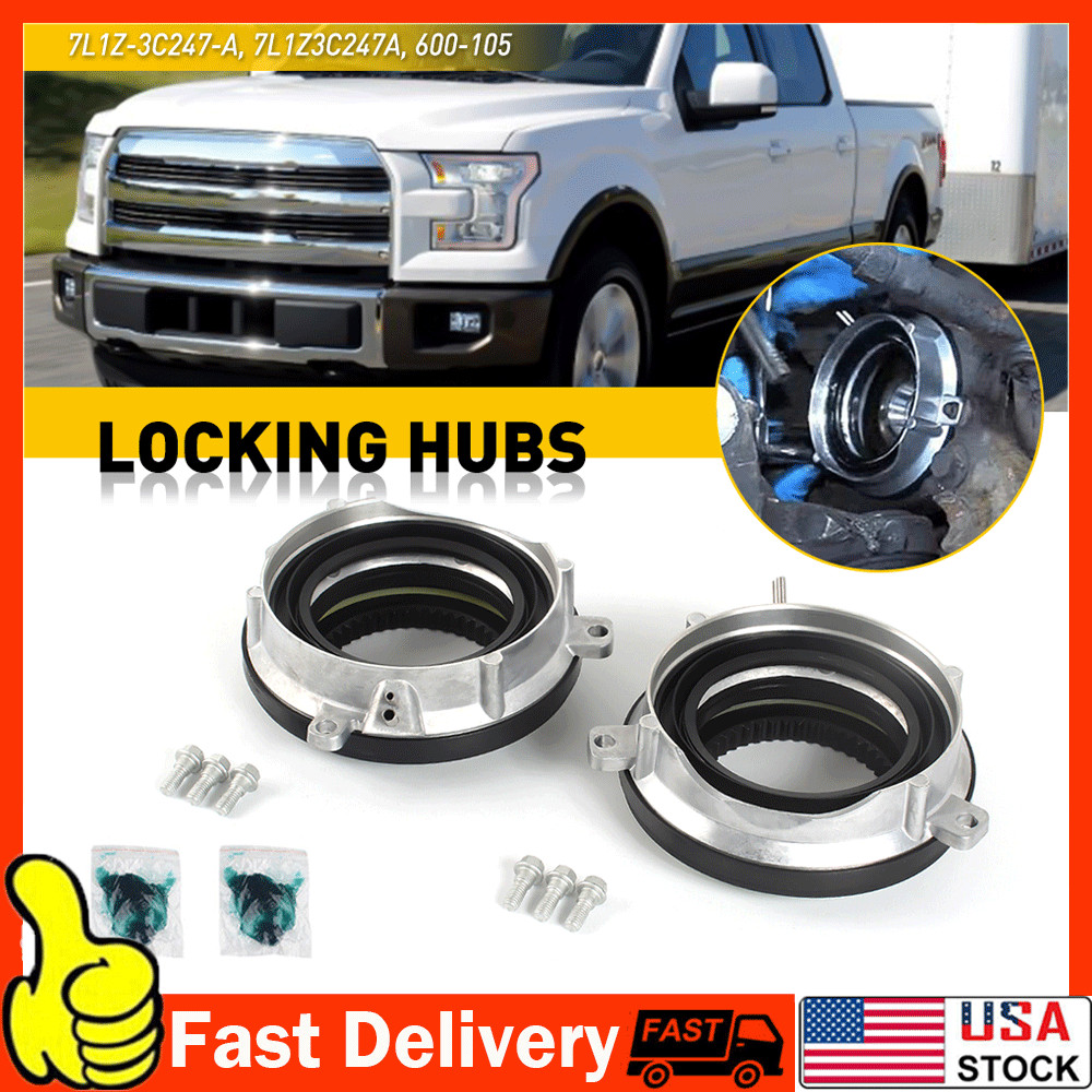 2Pc 4WD Vacuum Hub Axle Actuator Locking For 03-15 Ford Expedition 04-15 F150