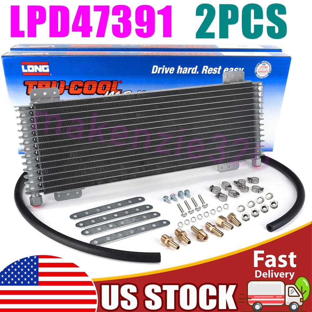 2PC Tru*Cool 40K Automatic Transmission Oil Cooler Kit GVW Max LPD47391 with box