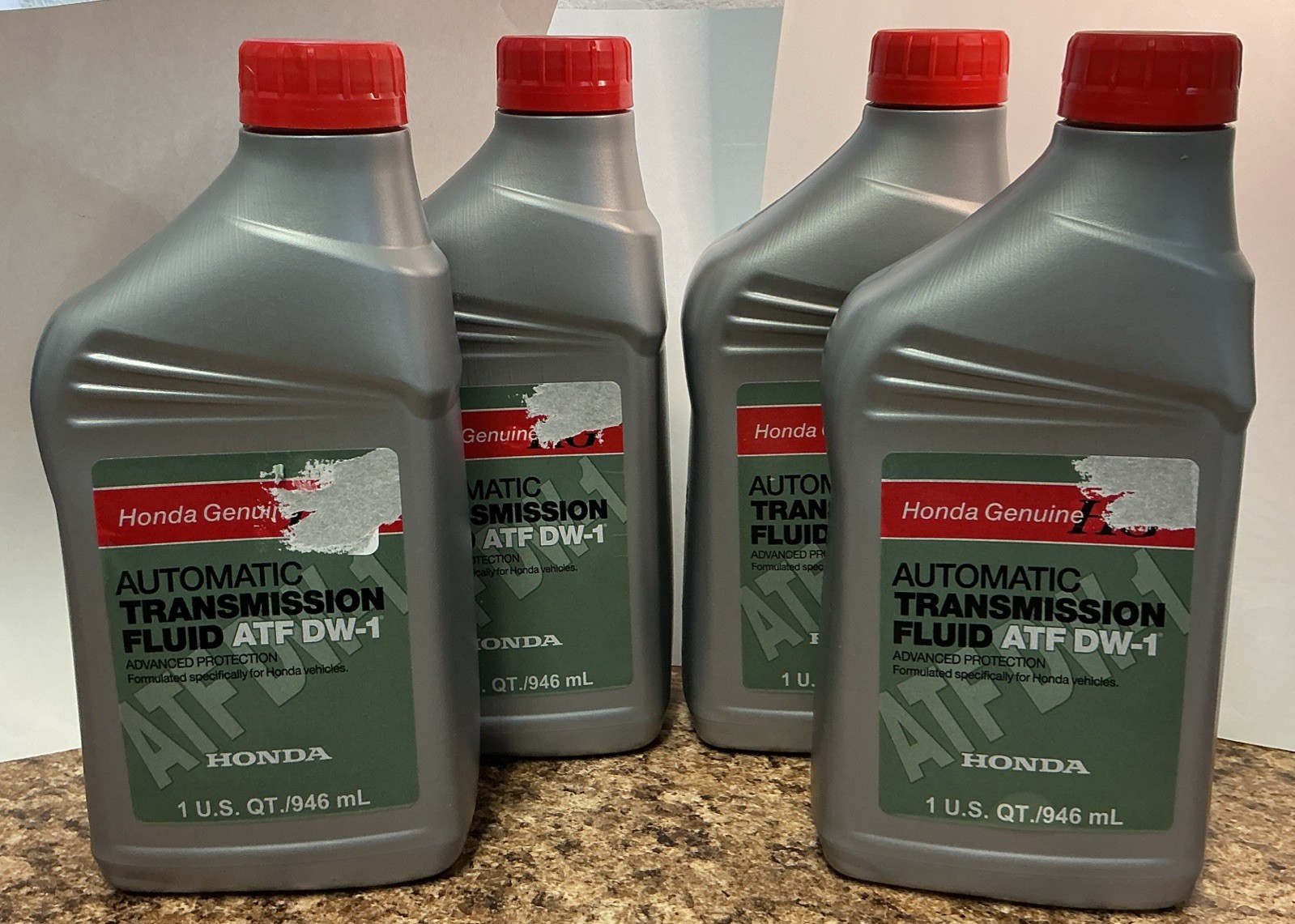 4 Quarts Honda Genuine ATF DW-1 OEM Automatic Transmission Fluid Sealed New