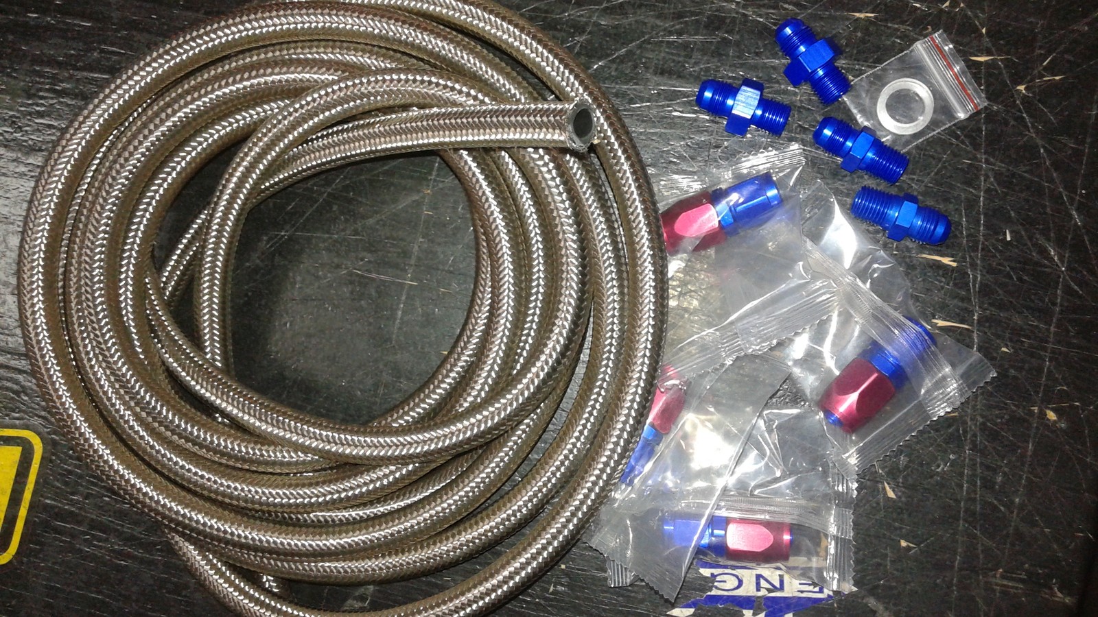 Automatic Transmission Line Kit -6AN Braided Hose Mopar Dodge 518 46RE RH