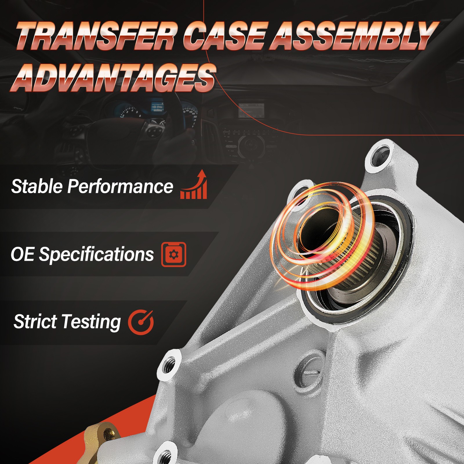Transfer Case Power Take Off Assembly for 2013-19 Ford Explorer 3.5L V6 600-239