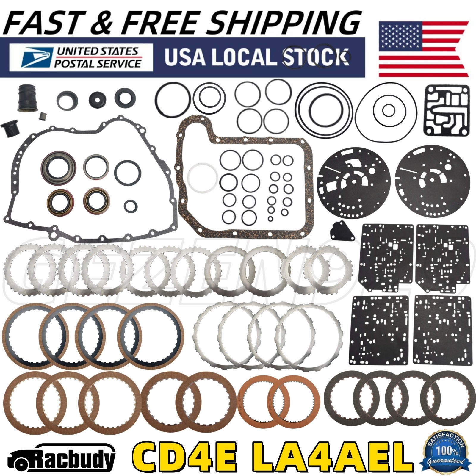 New CD4E LA4AEL Transmission Master Overhaul Rebuild Kit for Ford Mazda Mercury