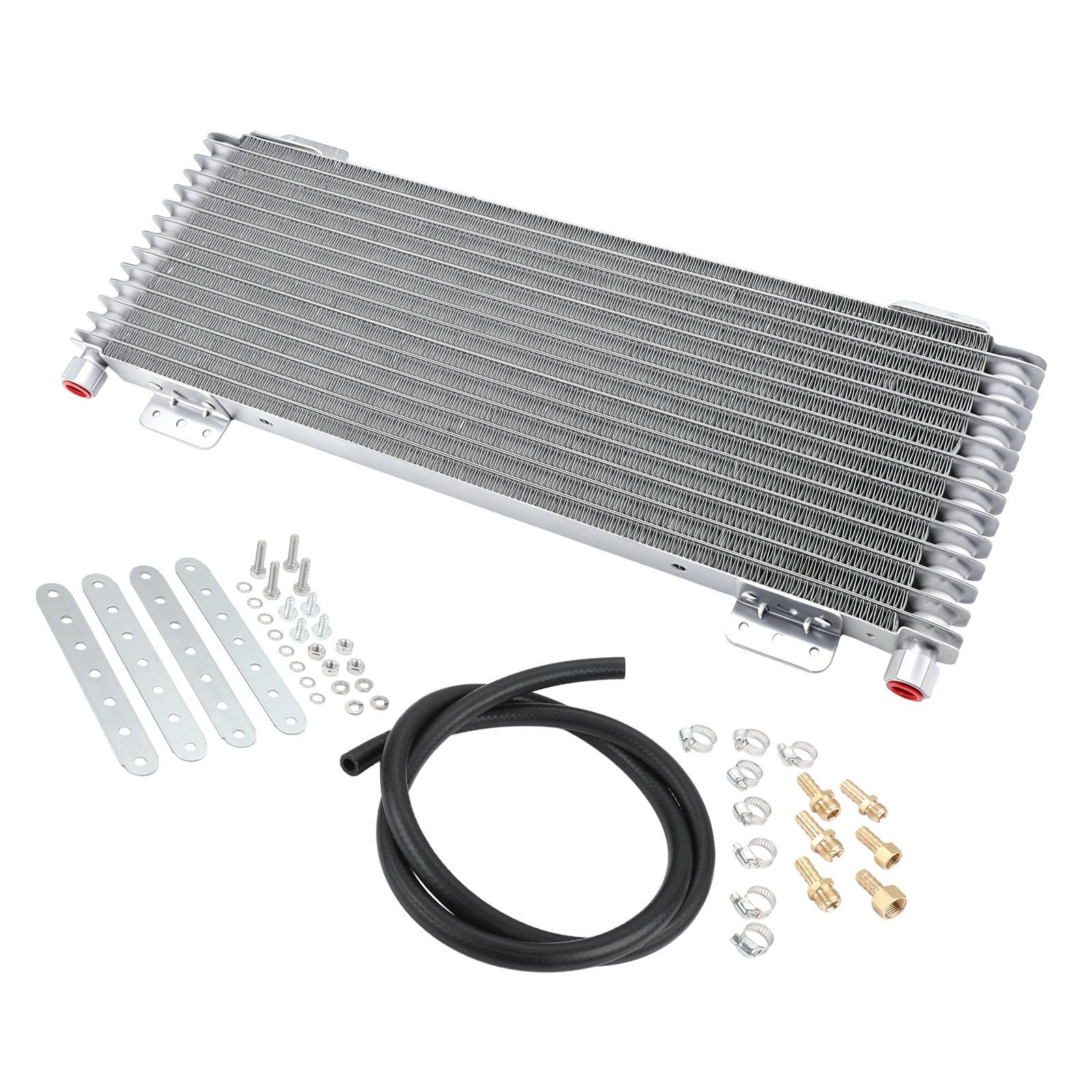Heavy Duty Transmission Cooler Low Pressure Drop Fits LPD47391 Silver