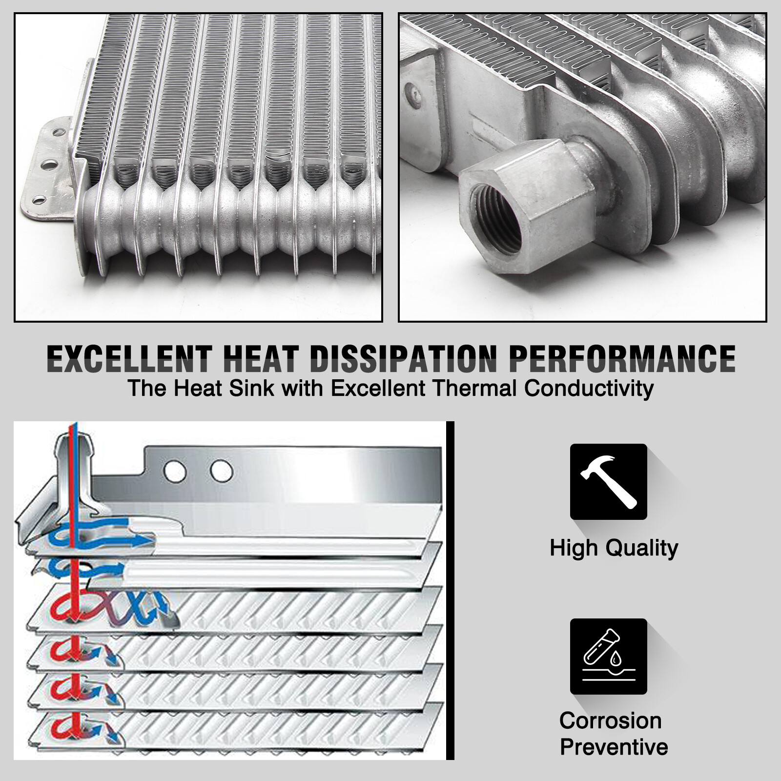 Transmission Performance Oil Cooler Kit NEW For Max Heavy Duty 40,000 GVW 47391