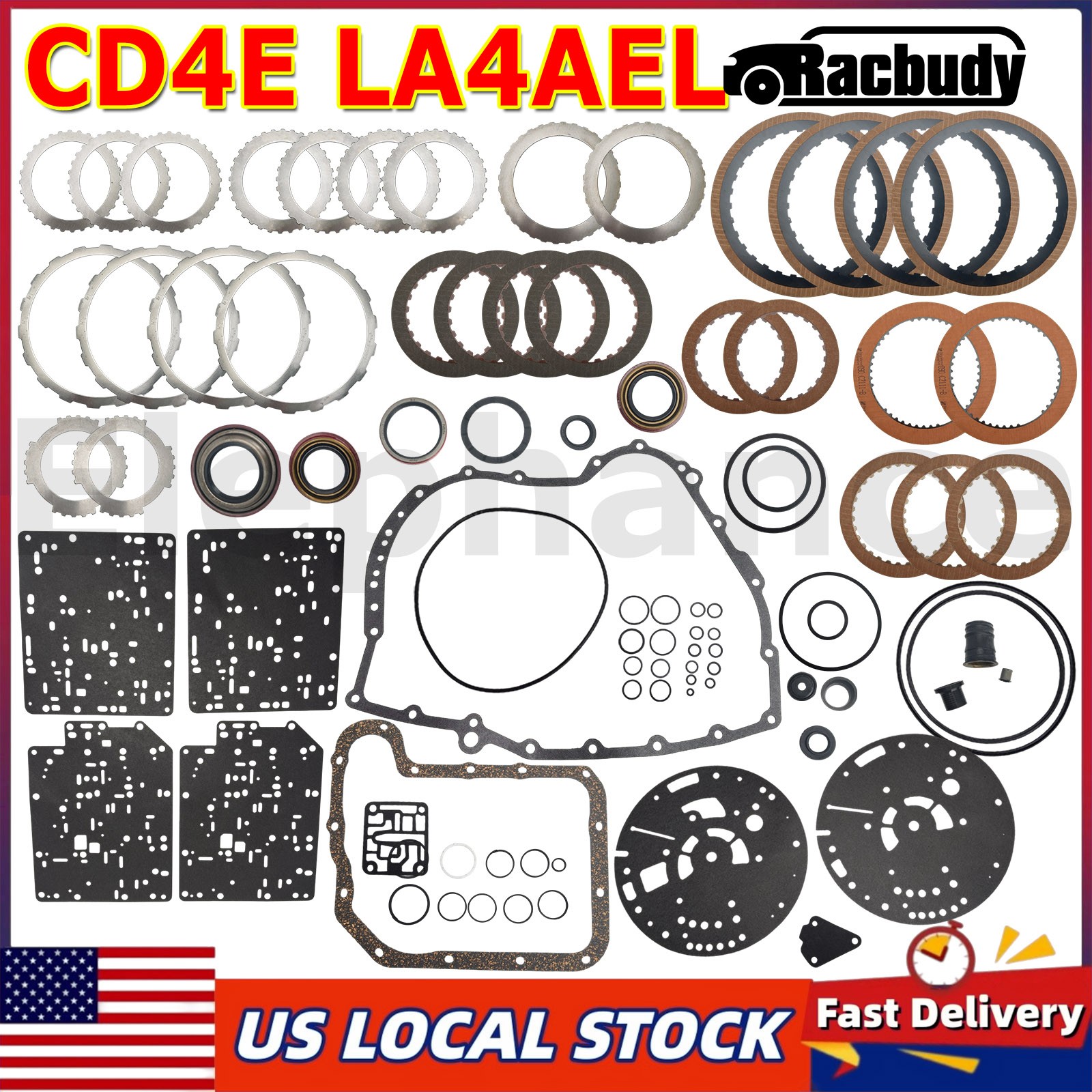 CD4E LA4AEL 4-Speed Auto Transmission Master Rebuild Kit for Ford Mazda Mercury