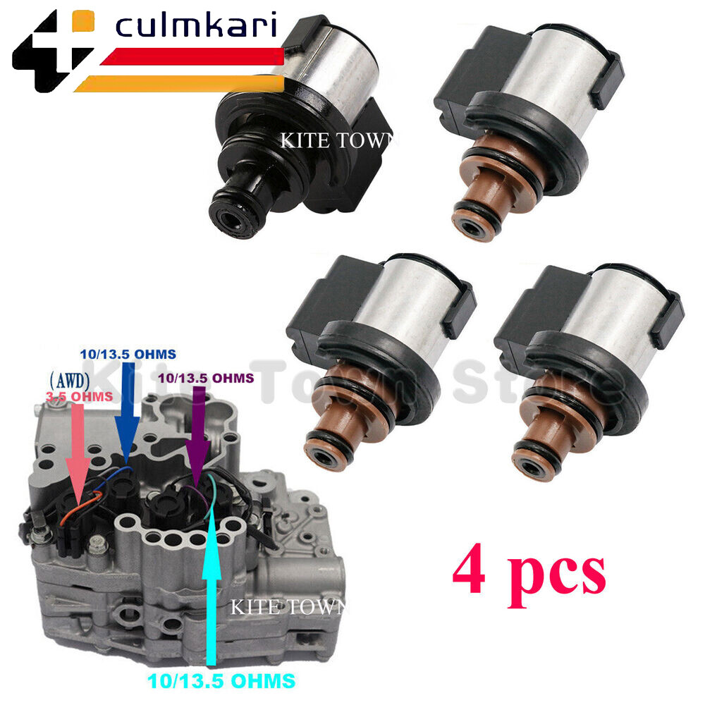 4x Torque Converter AWD Pressure Control & Lock-Up Solenoid For Subaru TR580 690
