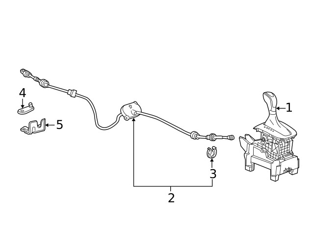 Genuine GM Liquid Platinum Automatic Transmission Shift Lever Assembly 42346220