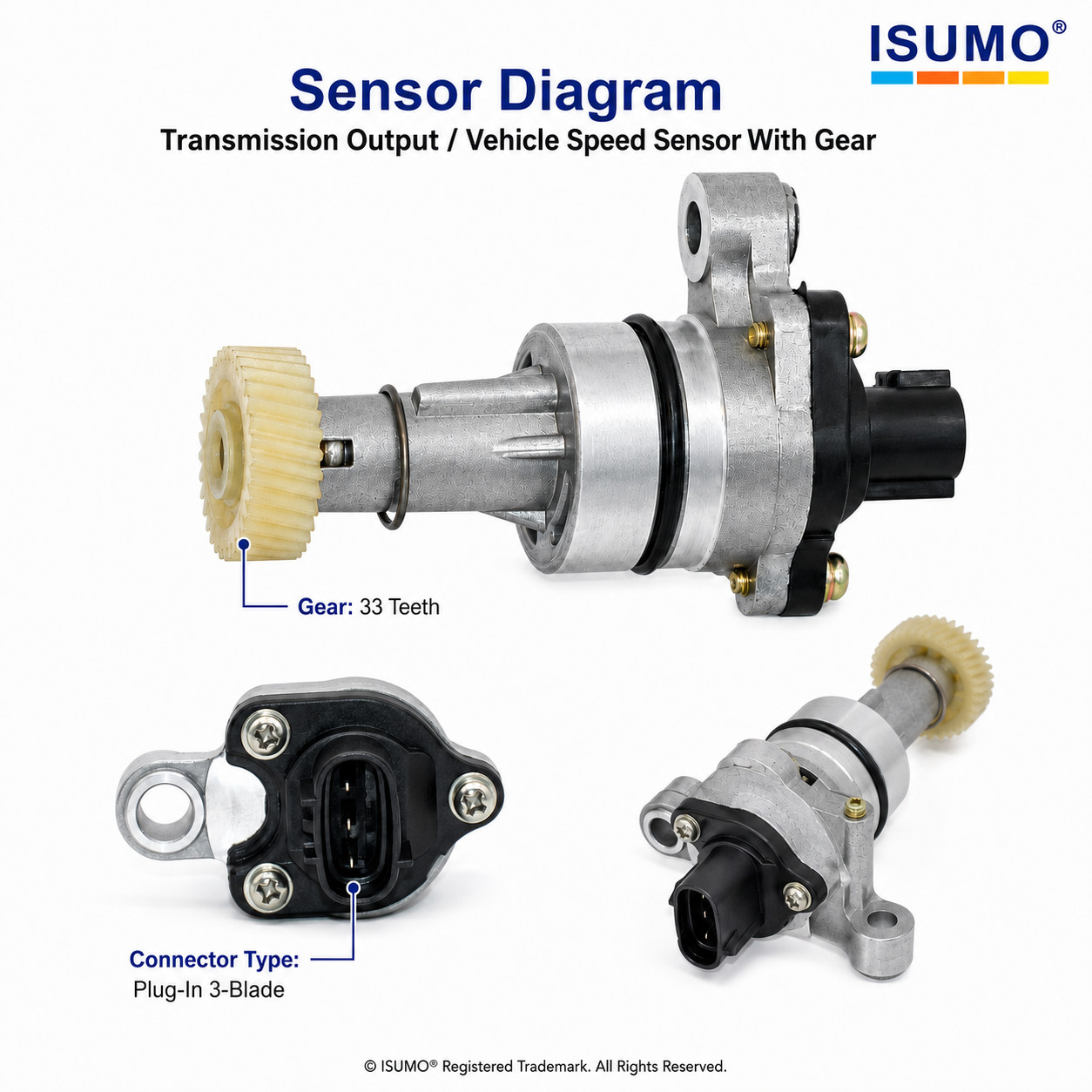 Transmission Output Vehicle Speed Sensor With Gear For Toyota Tacoma 1995-2012