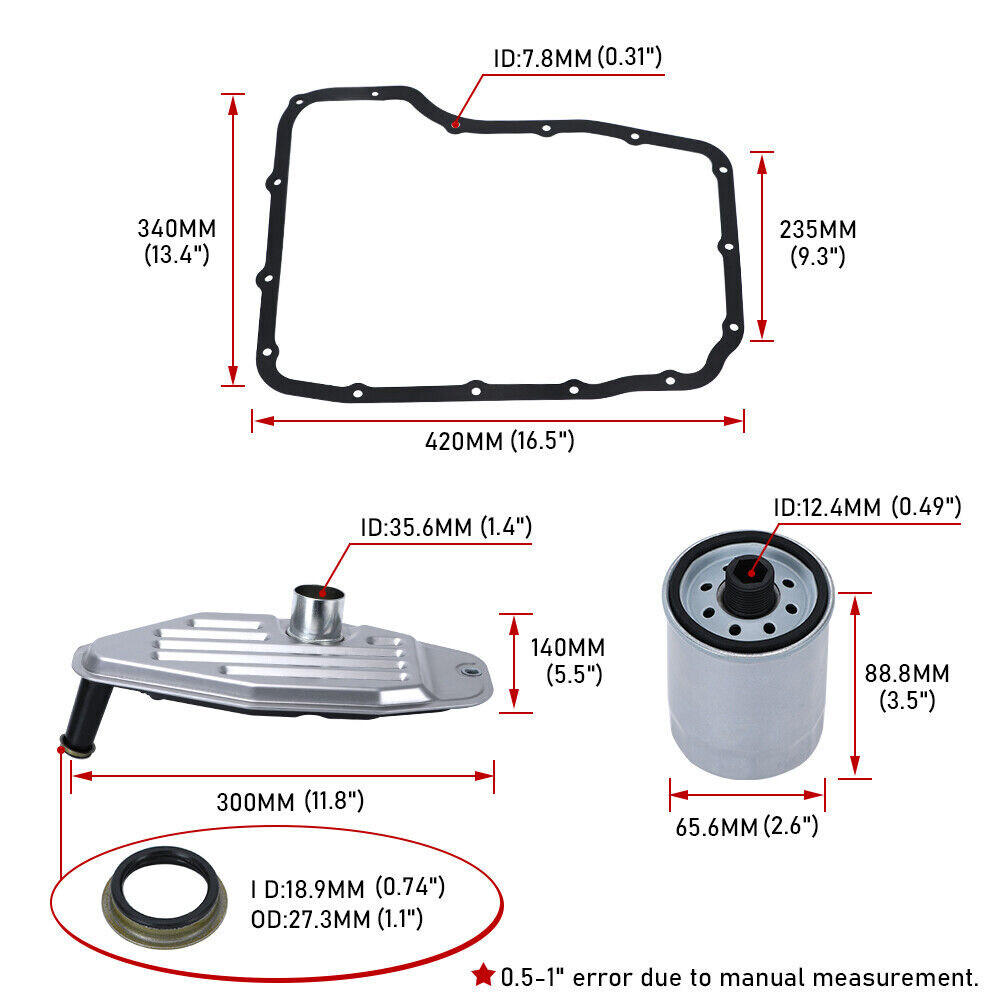 Transmission Filter Kit for Dodge Ram 1500 2500 3500 45RFE 545RFE 65RFE 66RFE 68