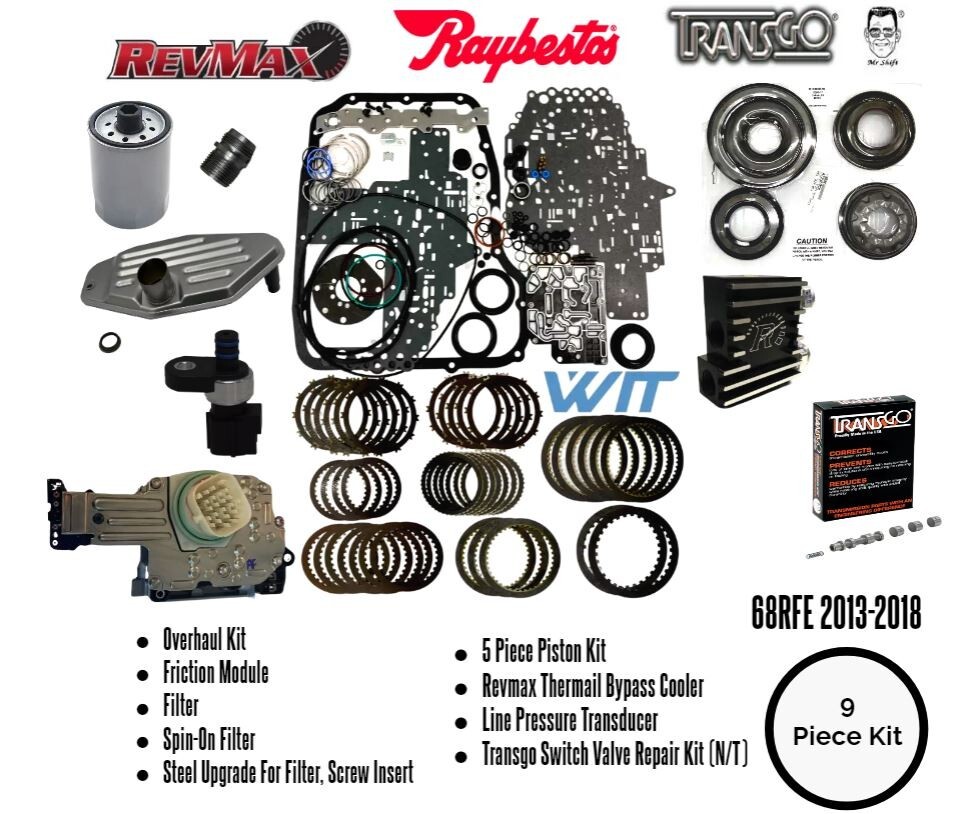 Chrysler Dodge 68RFE Super Master Transmission Rebuild Kit 9 Pieces 2013-2018