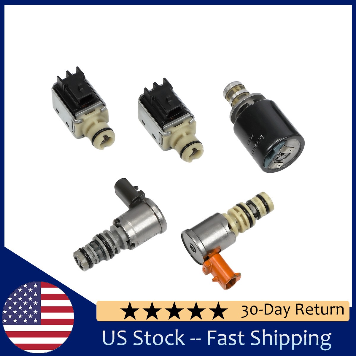5PCS Transmission Master Solenoid Kit For GMC Chevy Silverado 1500 4L60E,4L65E