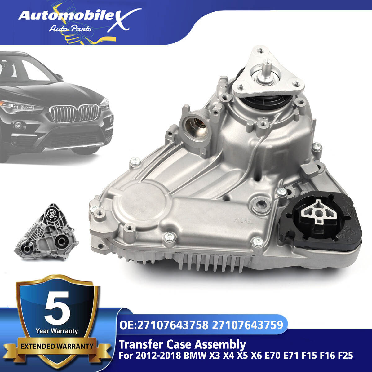 Transfer Case Assembly Fit BMW X3 X4 X5 X6 E70 E71 F15 F16 F25 ATC45L 2012-2018