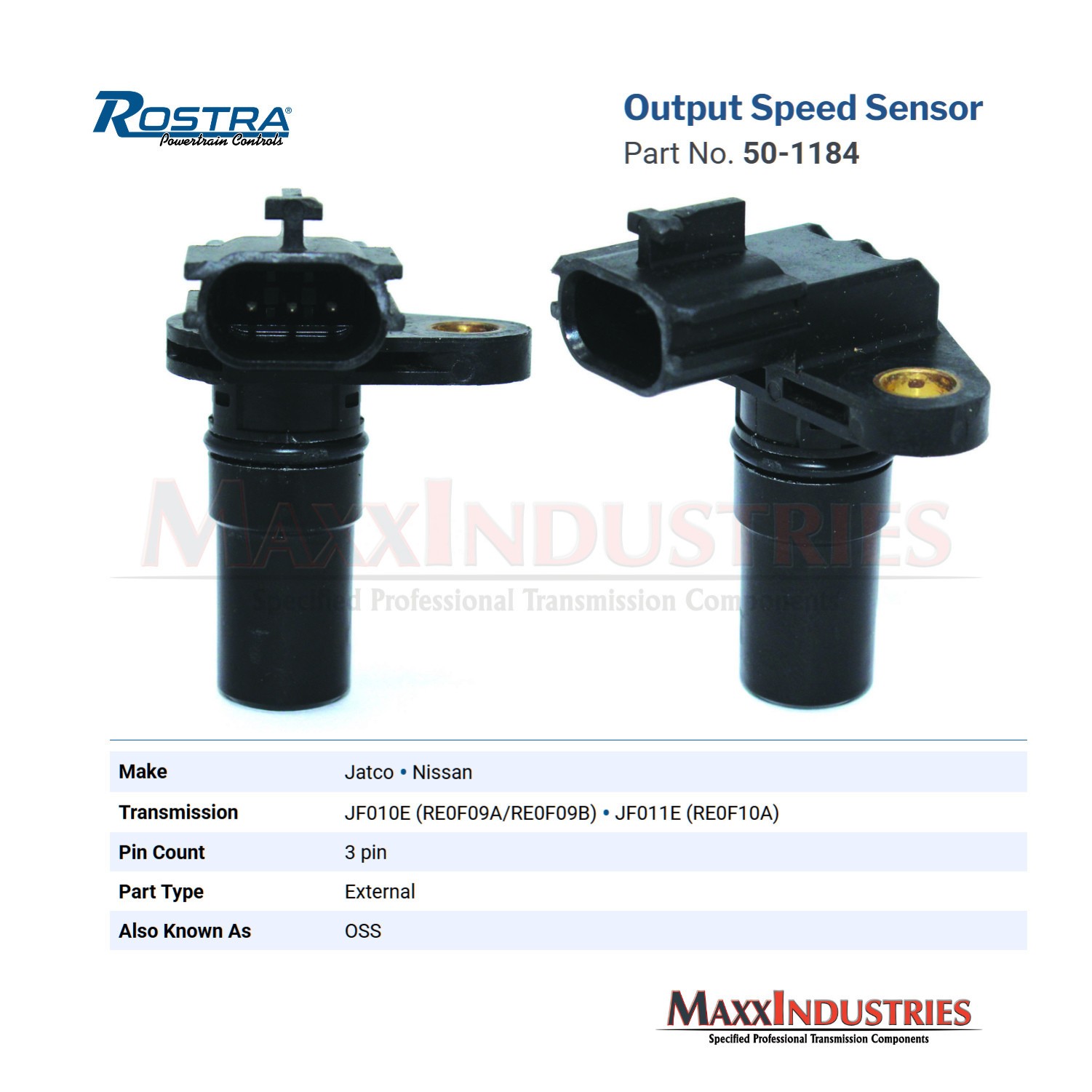 JF010E JF011E CVT Speed Sensor OSS Output Speed 05189840AA Rostra 50-1184