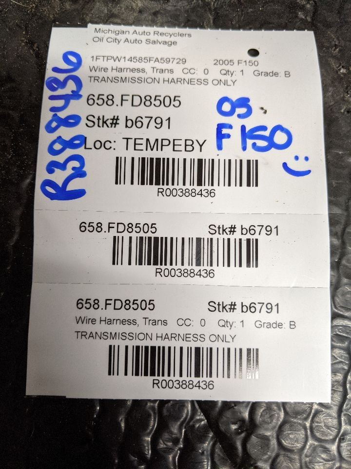 F150 2005 Transmission Wire Harness 388436