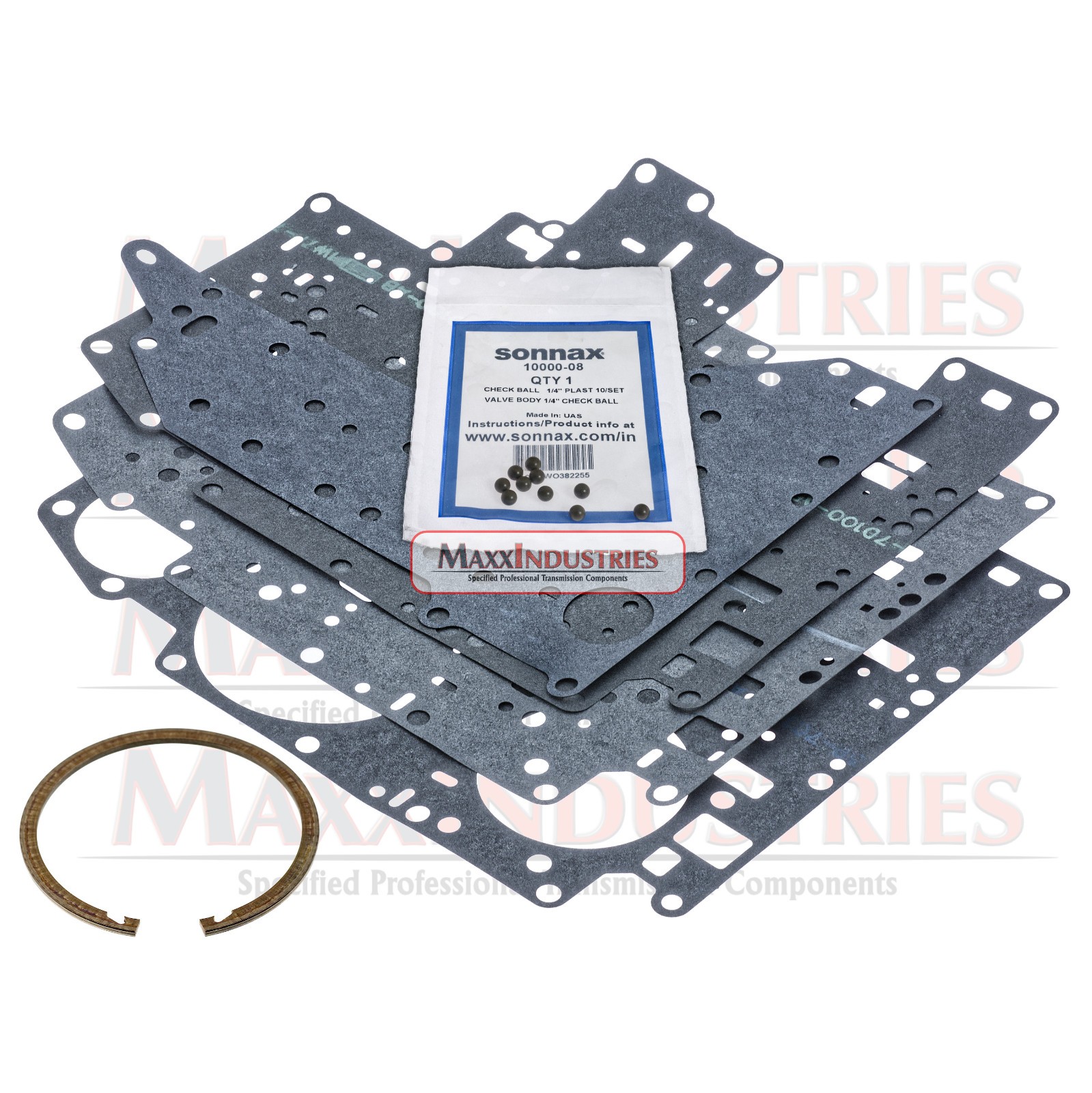 4R70W 4R75 Valve Body Gasket Set – OD Snap Ring fits 1996+ for Solenoid Service