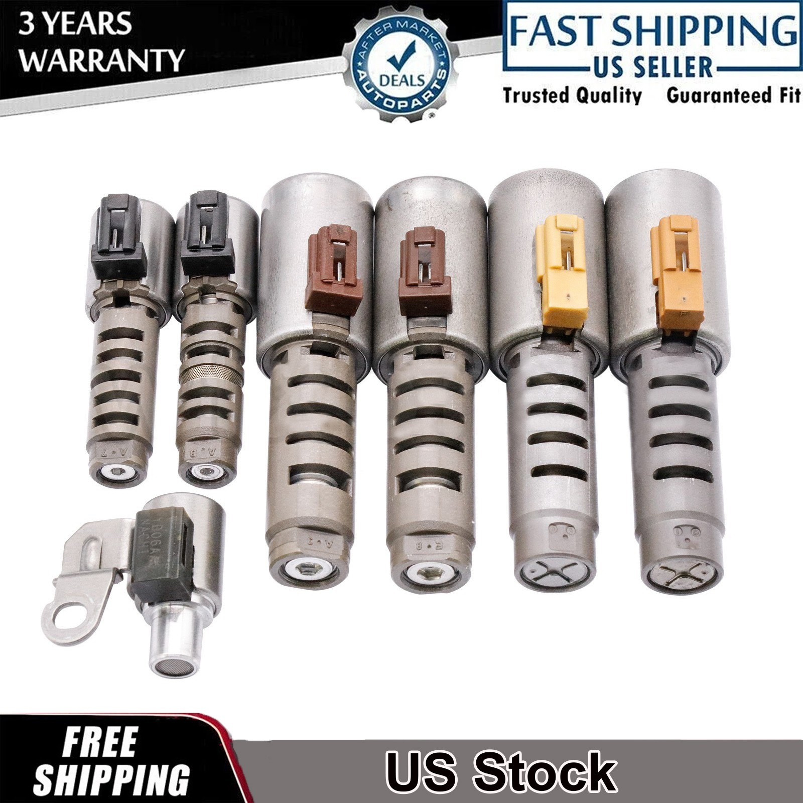 7pcs 6-Speed U760E Solenoids Kit For Camry Highlander Rav4 Banguard Venza Sienna