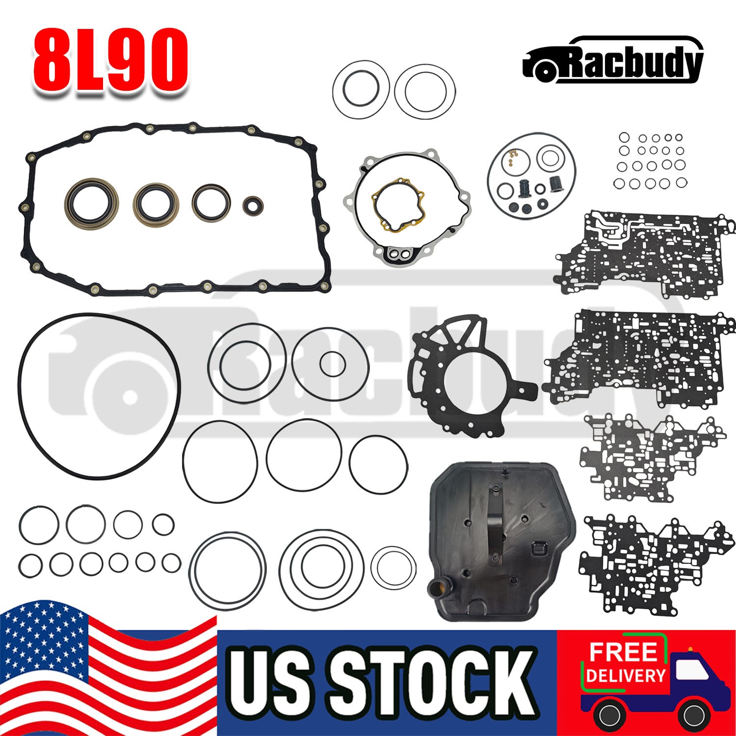 8L90 Transmission Overhaul Rebuild Kit Seal & Gasket with Filter for Chevrolet