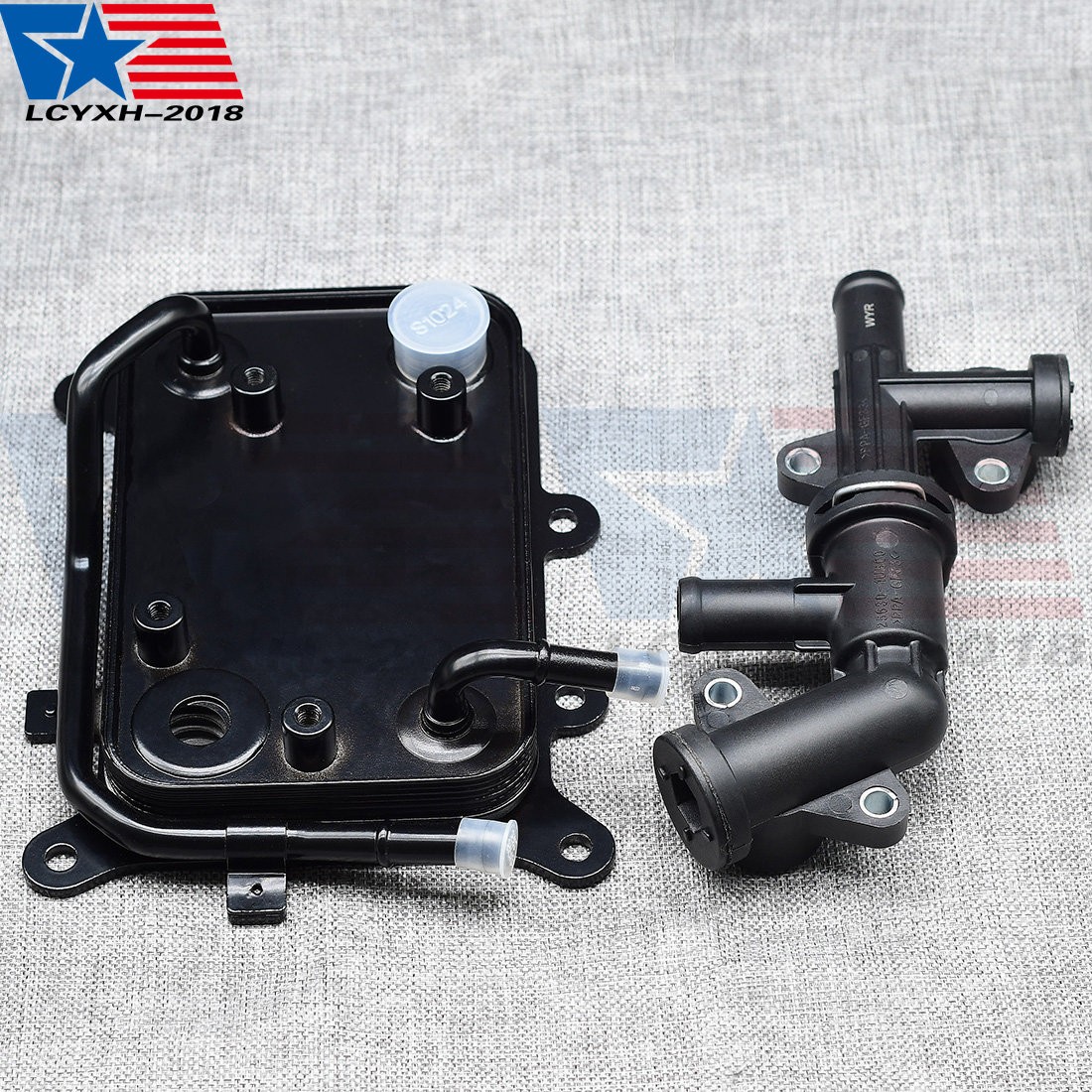 NEW Transmission Oil Cooler Warmer & Valve For 2015-2017 Hyundai Sonata 2.4L