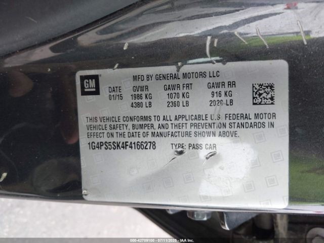 2015 BUICK VERANO Automatic Transmission 2.4L OPT MH8
