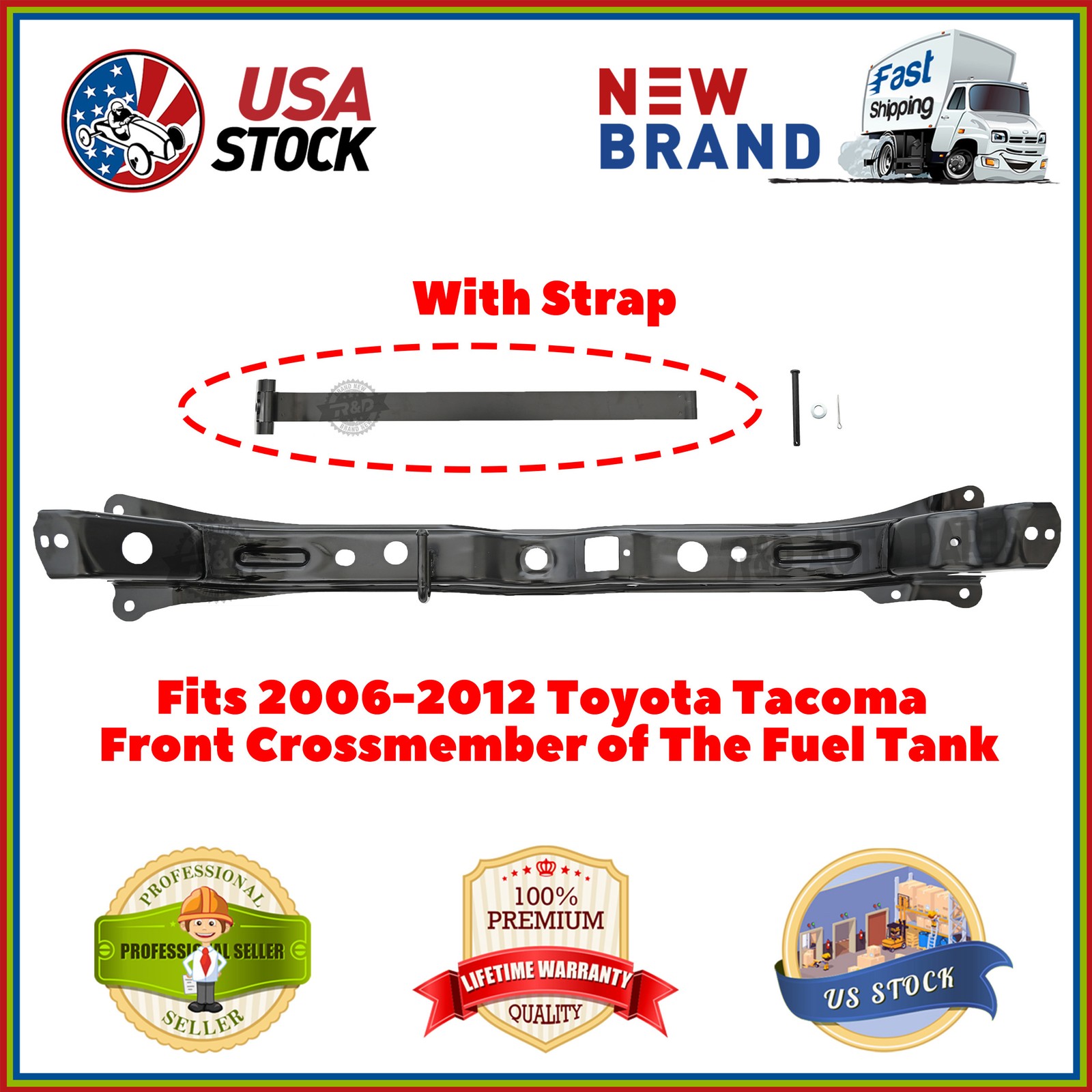 New Front Crossmember Frame Gas Tank For 2005-2023 Toyota Tacoma High quality