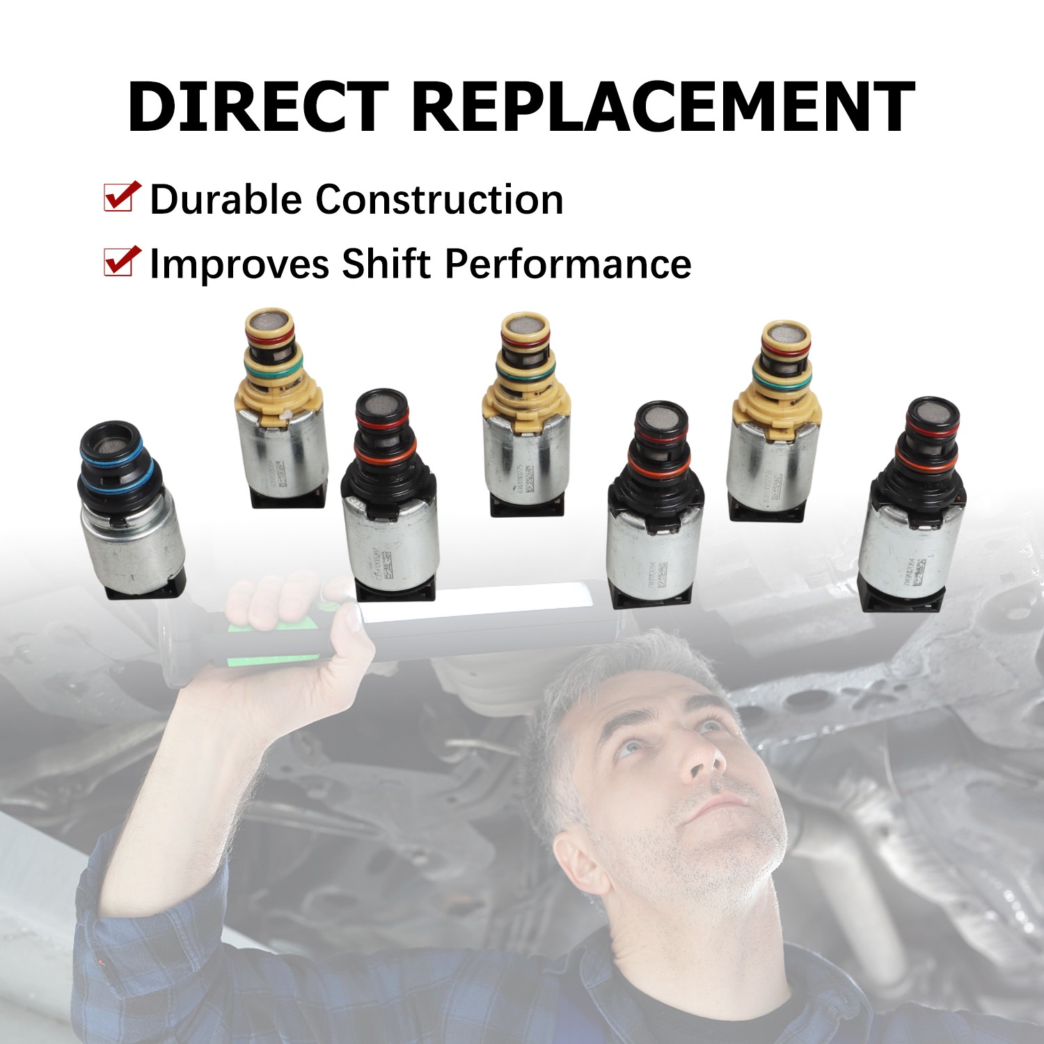 7Pcs Transmission Solenoid Set For 6T45E 6T40 Buick Chevrolet GEN1 US