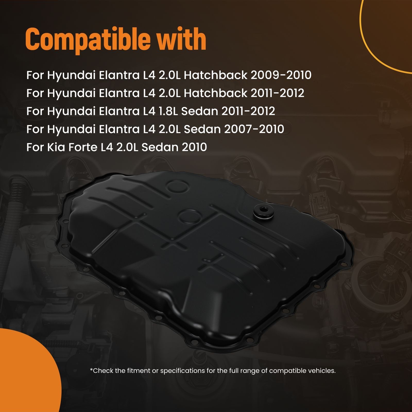 Transmission Oil Pan for Hyundai Elantra L4 2.0L Hatchback 2009-2012