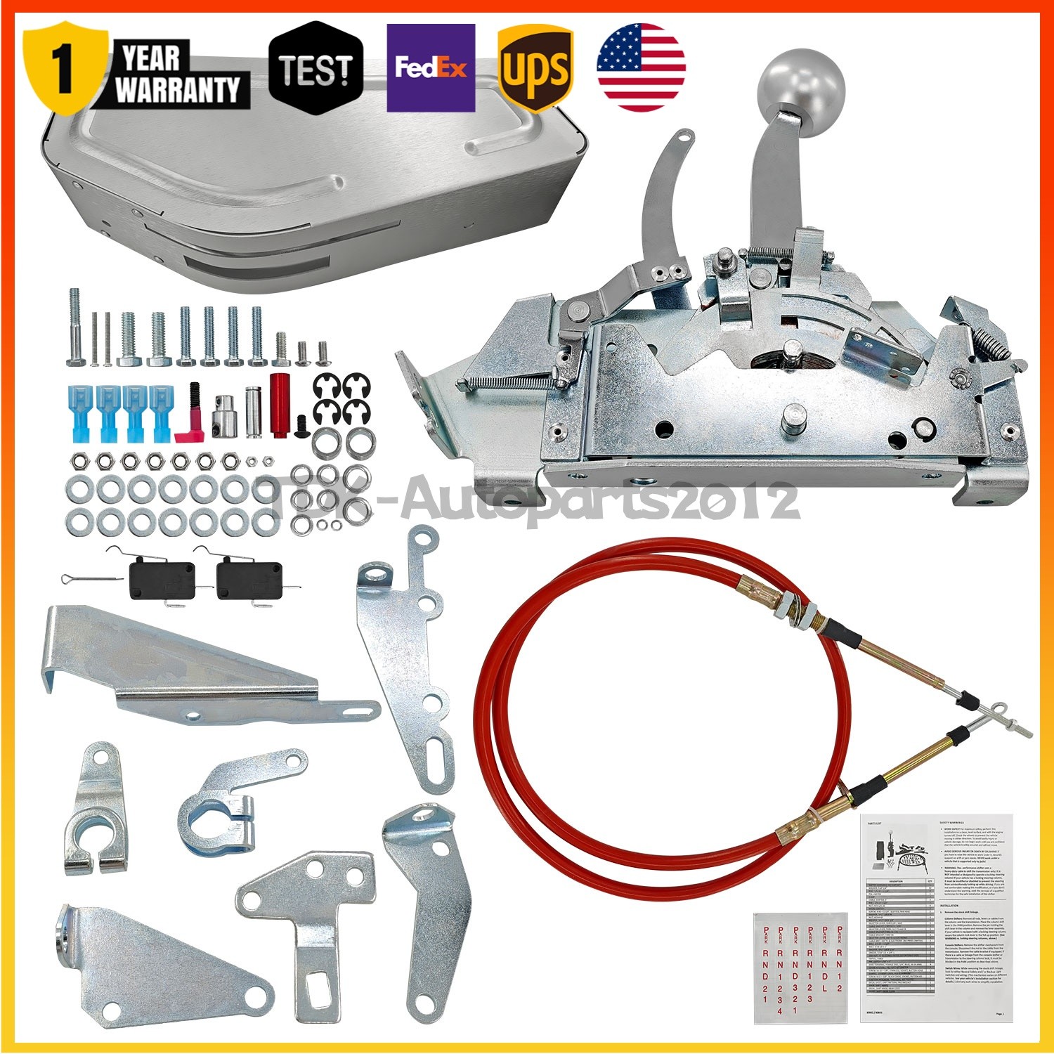 For B&M 80842 Pro Ratchet Automatic B&M Shifter for 3 & 4 Speed Transmission NEW