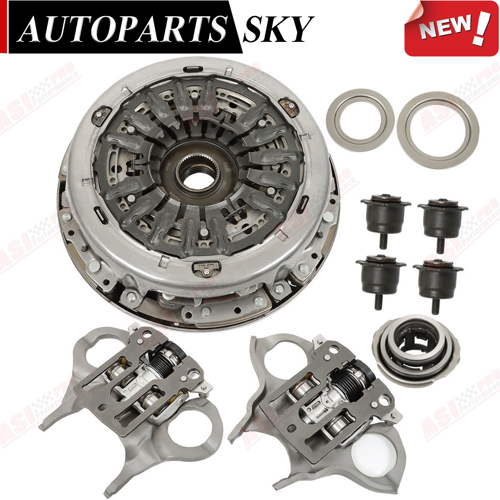 Transmission Dual Clutch Fork Kit Fit 12-19 Ford Focus Fiesta 6DCT250 DPS6 HOT