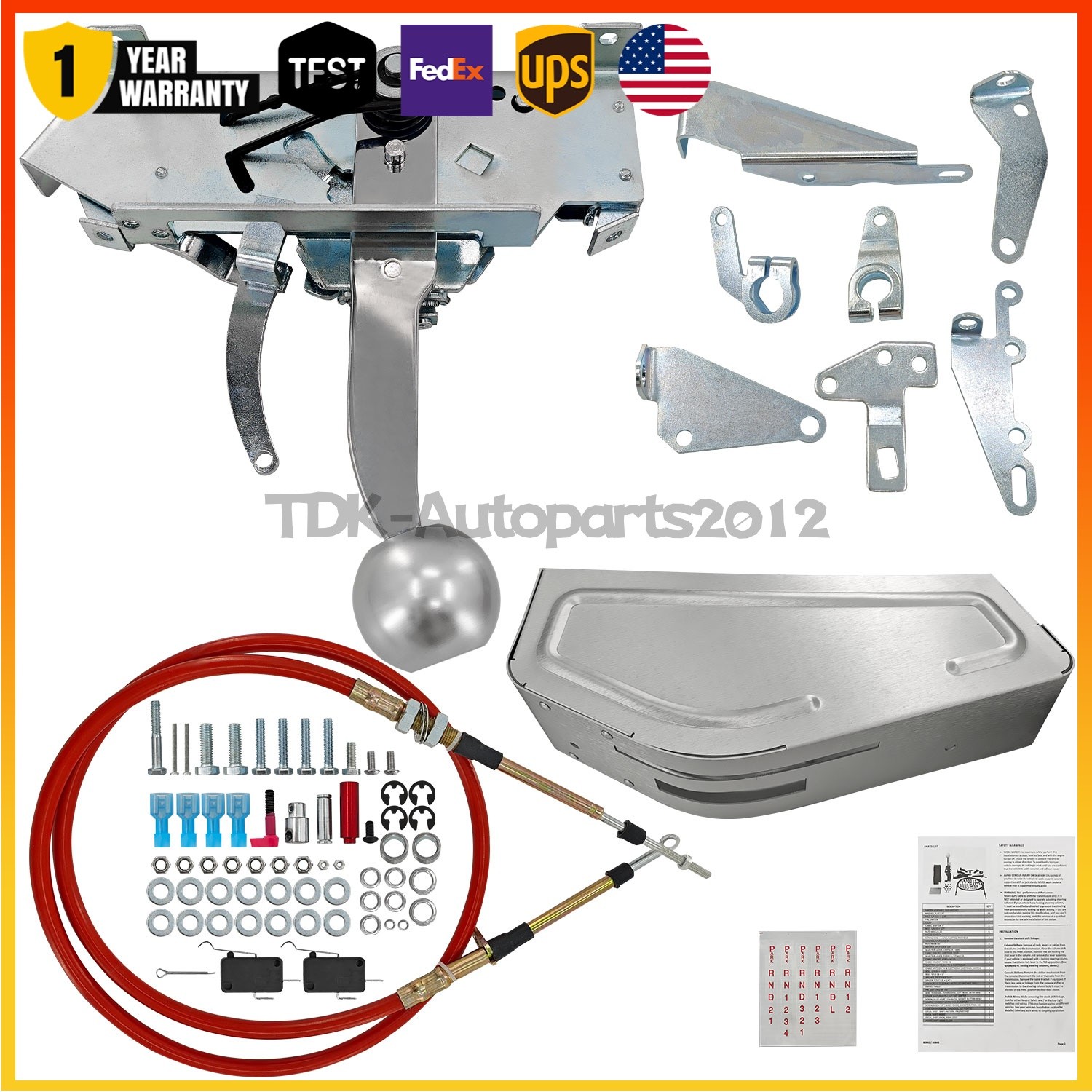 For B&M 80842 Pro Ratchet Automatic B&M Shifter for 3 & 4 Speed Transmission NEW