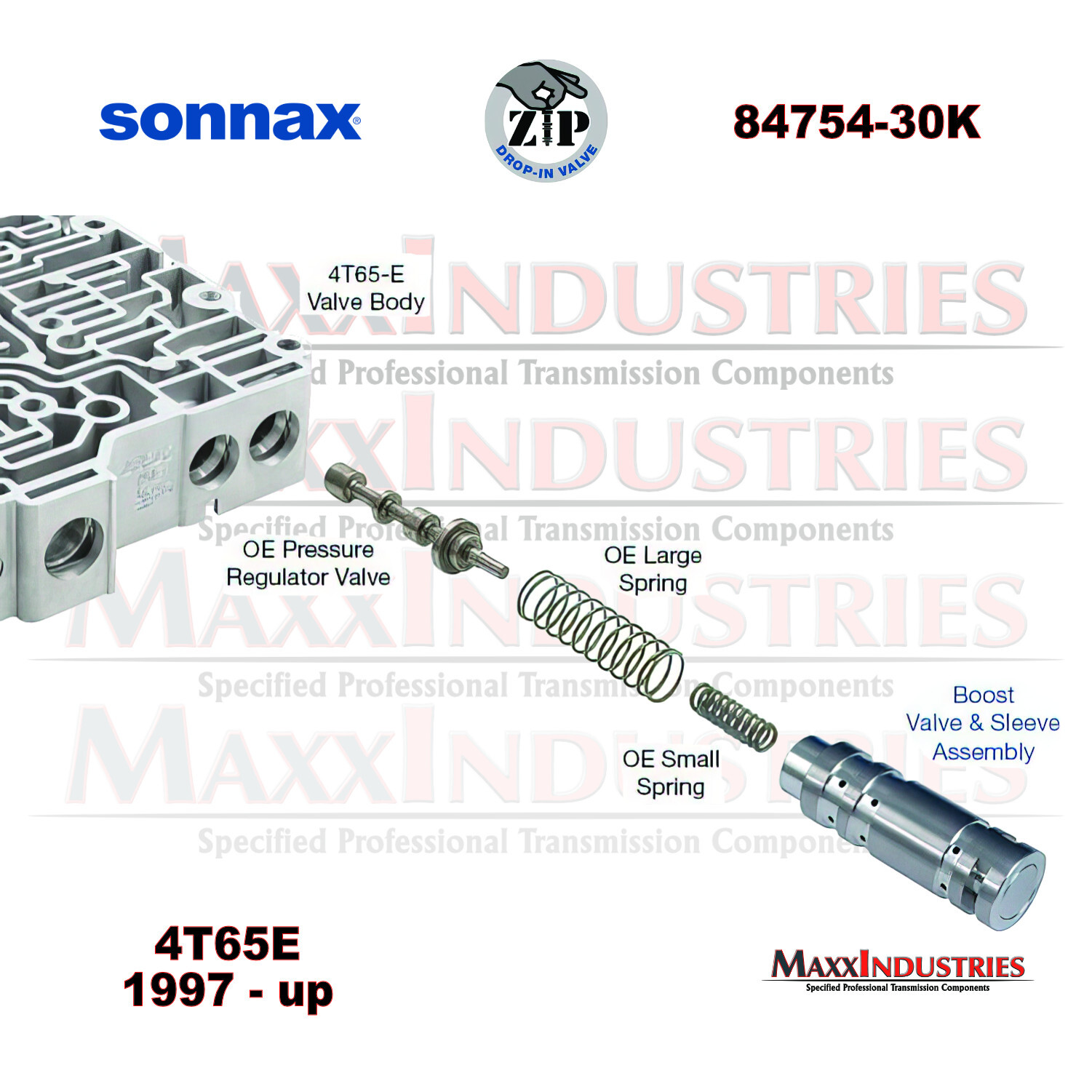 4T65E Transmission Sonnax Boost Valve & Sleeve Kit fits GM 84754-30K