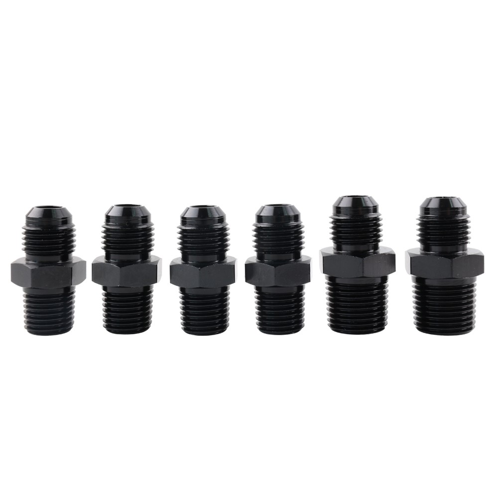 BLK 52” Nylon Braided Transmission Cooler Hose Line Fitting TH350 700R4 TH400